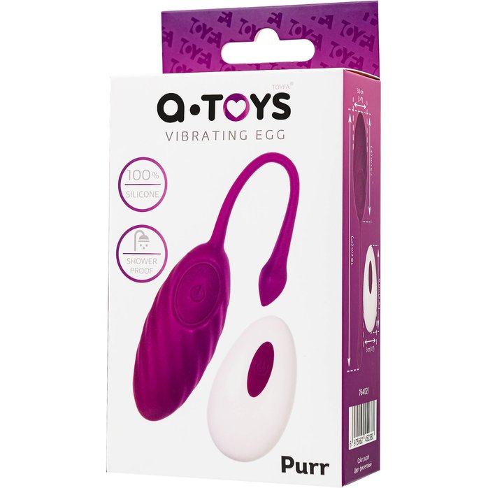 Фиолетовое силиконовое виброяйцо Purr. Фотография 10.