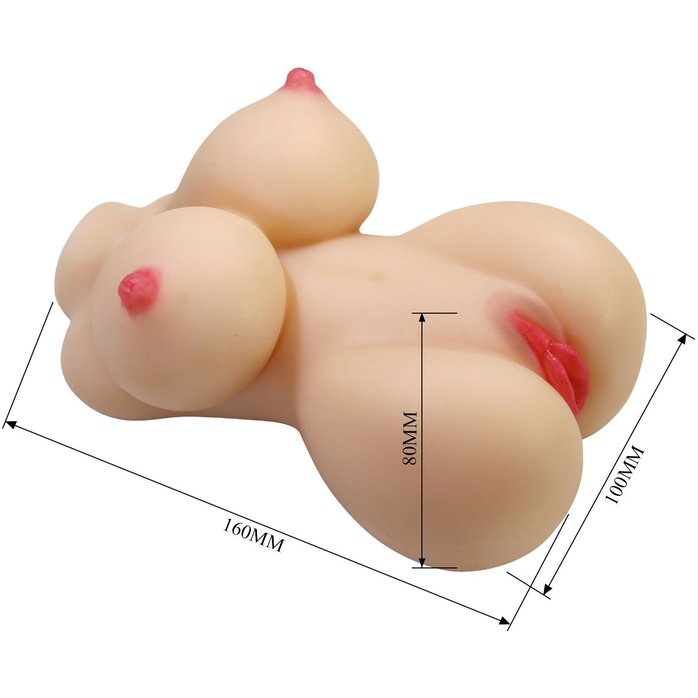 Телесный мастурбатор-вагина Herta - Crazy Bull. Фотография 8.