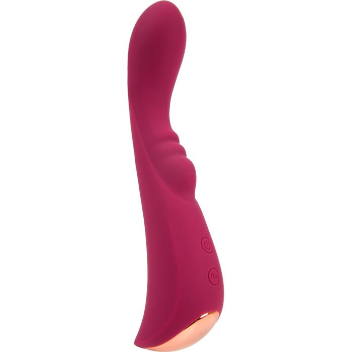Малиновый вибратор для G-стимуляции - 19,1 см
