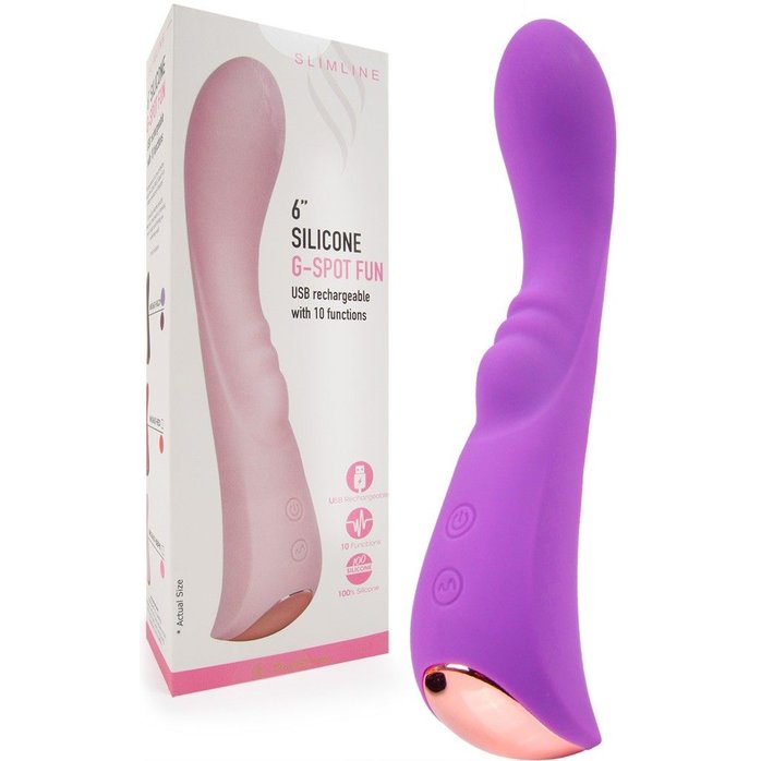 Фиолетовый вибратор для G-стимуляции - 19,1 см. Фотография 2.