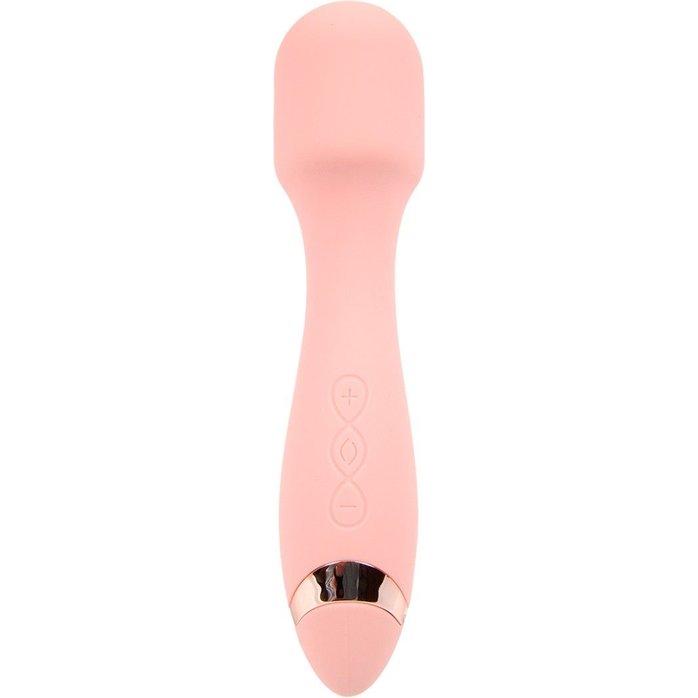 Нежно-розовый силиконовый wand-вибратор - 18,5 см