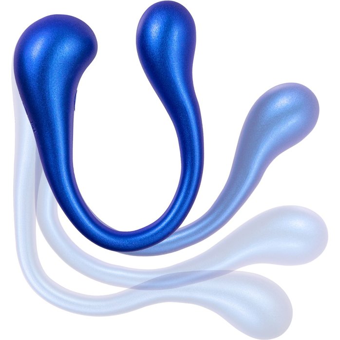 Синий многофункциональный вибратор Etern с пультом ДУ - L EROINA. Фотография 6.