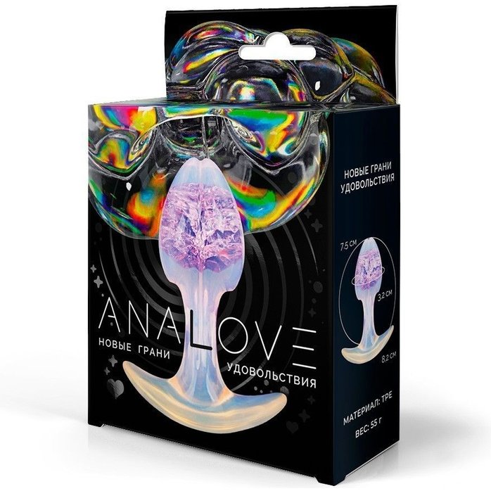 Сиреневатая анальная втулка - 8,2 см. Фотография 3.