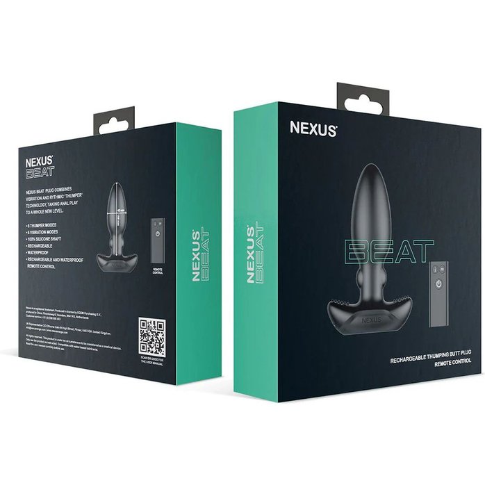 Черная анальная вибровтулка Nexus Beat - 10,8 см. Фотография 5.
