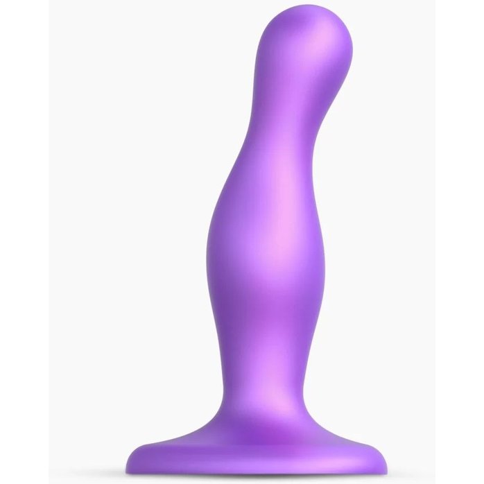 Фиолетовая насадка Strap-On-Me Dildo Plug Curvy size S