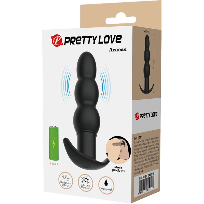 Черный анальный вибростимулятор Aeaeas - 11 см - Pretty Love. Фотография 3.