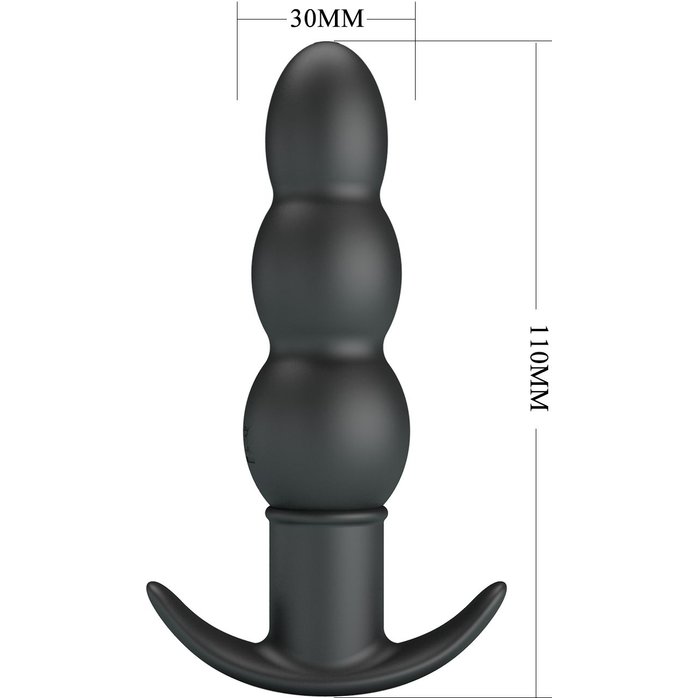 Черный анальный вибростимулятор Aeaeas - 11 см - Pretty Love. Фотография 7.