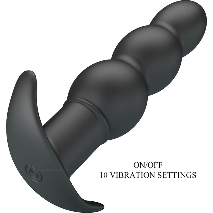 Черный анальный вибростимулятор Aeaeas - 11 см - Pretty Love. Фотография 8.