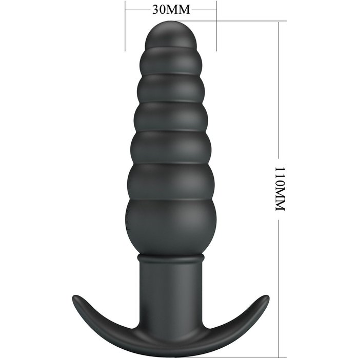 Черный анальный вибростимулятор Aeolis - 11 см - Pretty Love. Фотография 7.
