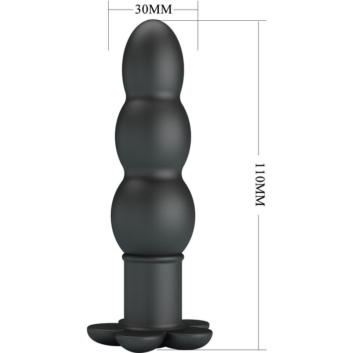 Черный анальный вибростимулятор Jadier - 11 см - Pretty Love. Фотография 8.