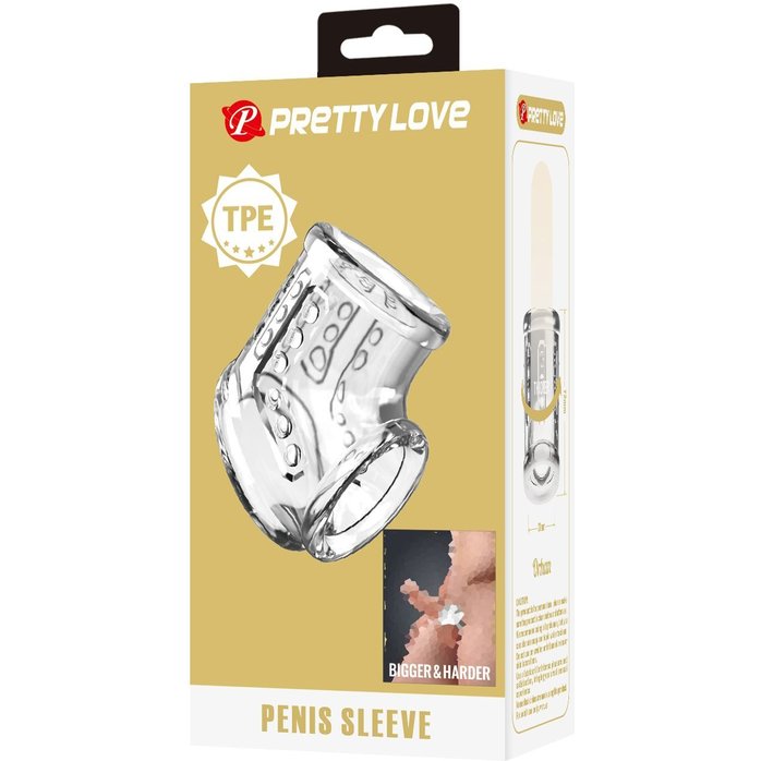 Прозрачная насадка на пенис и мошонку - Pretty Love. Фотография 3.