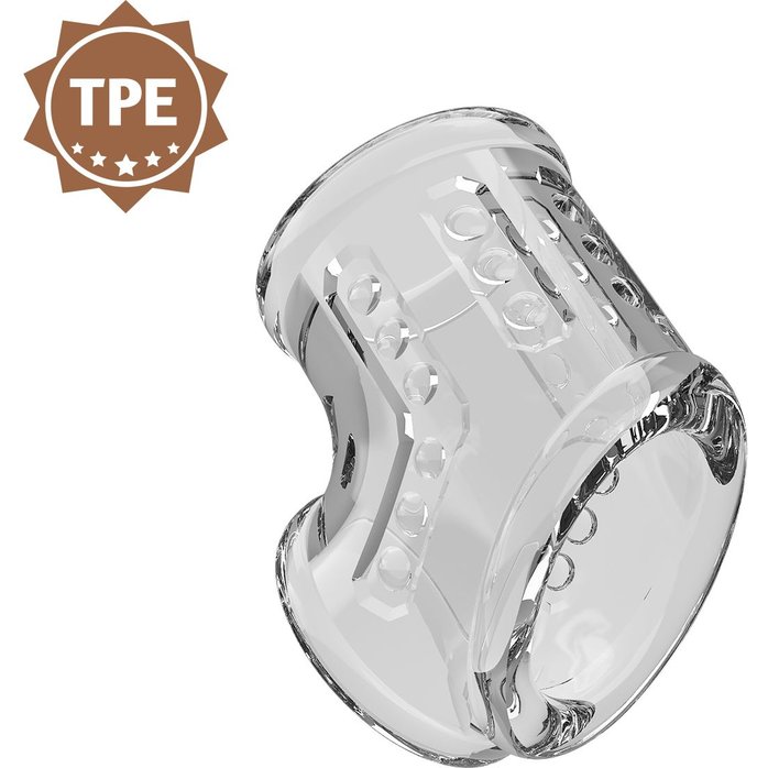 Прозрачная насадка на пенис и мошонку - Pretty Love. Фотография 4.