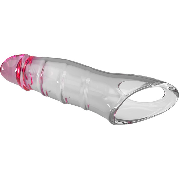 Прозрачная удлиняющая насадка на пенис Darnel. Фотография 9.