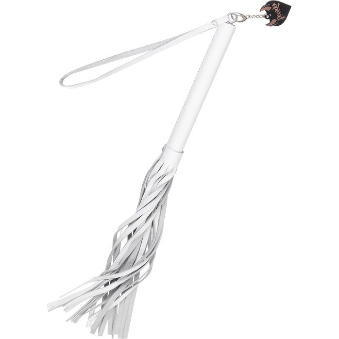 Белая кожаная плеть - 50 см. Фотография 2.