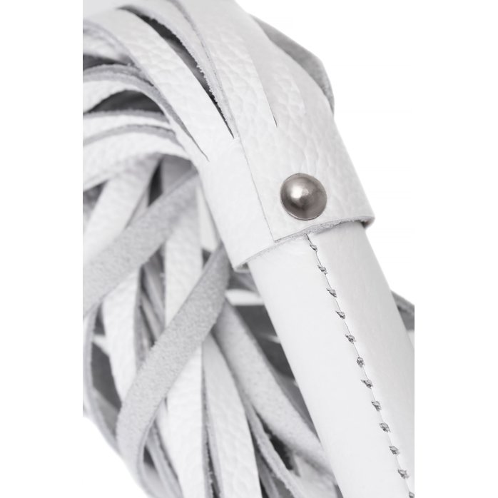 Белая кожаная плеть - 50 см. Фотография 5.