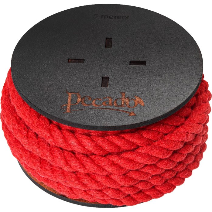 Красная веревка для шибари на катушке - 5 м. Фотография 2.
