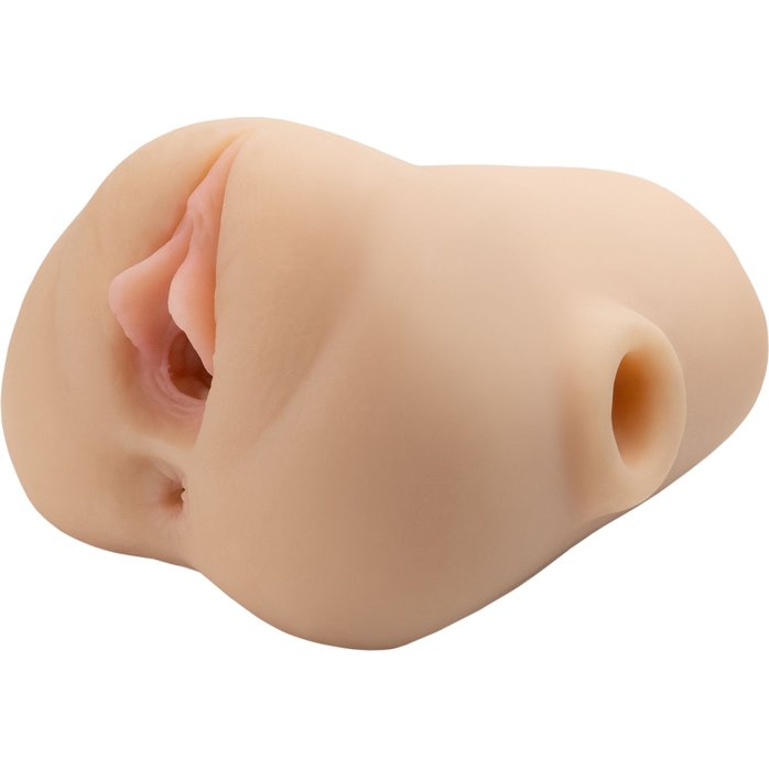 Телесный мастурбатор с вибрацией Double Pounder Vibrating Squeeze Stroker - PDX Plus