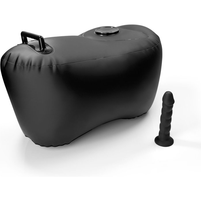 Черное надувное кресло с платформой для фиксации дилдо Body Dock Inflatable Love Seat - Fetish Fantasy Series. Фотография 3.