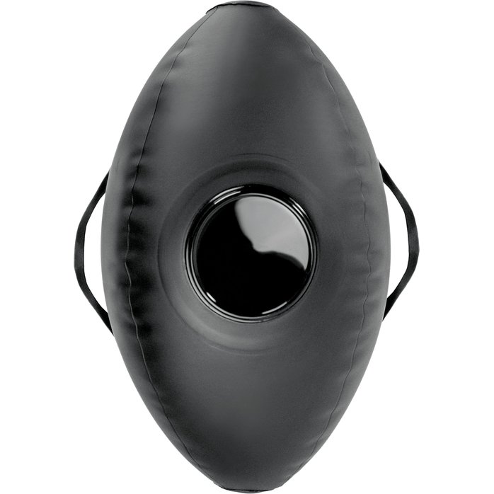 Черный надувной мяч с платформой для фиксации дилдо Body Dock Inflatable Love Ball - Fetish Fantasy Series. Фотография 4.