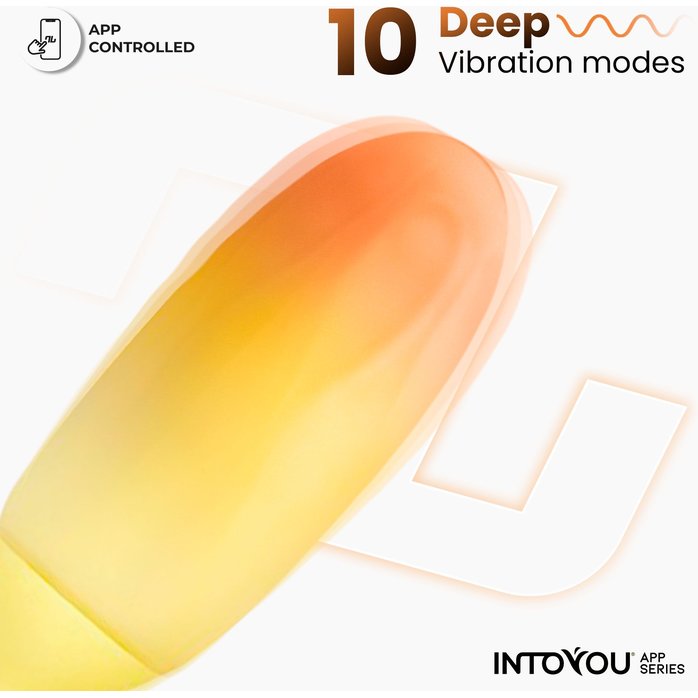 Желтое интерактивное виброяйцо Double Layer Egg. Фотография 3.