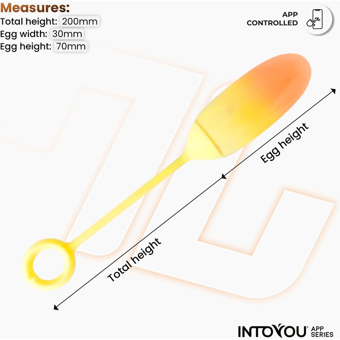 Желтое интерактивное виброяйцо Double Layer Egg. Фотография 4.