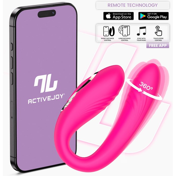 Розовый интерактивный вибростимулятор для пар Couty. Фотография 2.