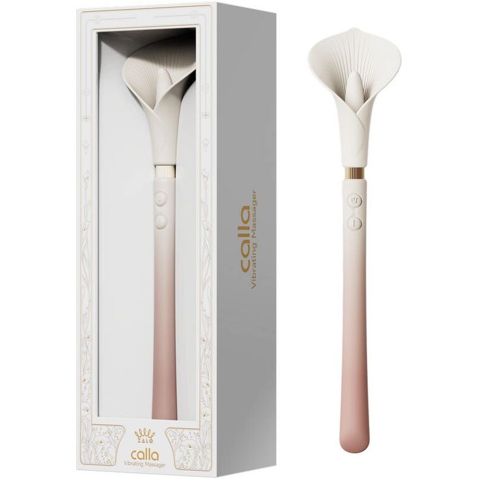Розовый двусторонний вибромассажёр Calla. Фотография 2.