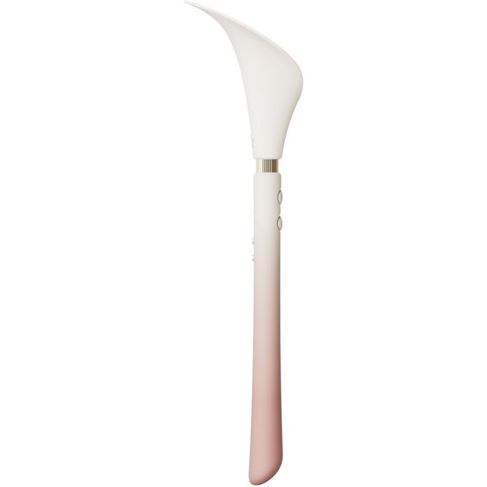 Розовый двусторонний вибромассажёр Calla. Фотография 8.