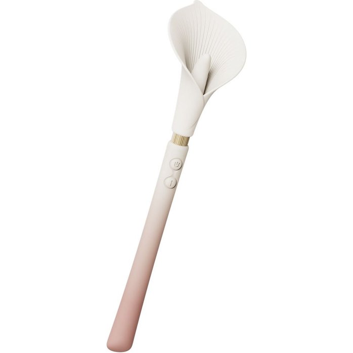 Розовый двусторонний вибромассажёр Calla. Фотография 10.