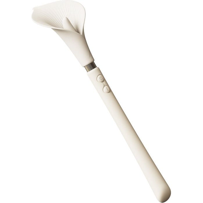 Бежевый двусторонний вибромассажёр Calla. Фотография 8.