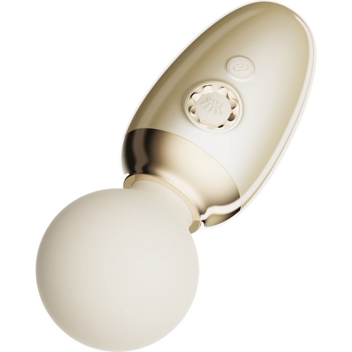 Бежевый мини-вибратор с функцией нагрева Ava. Фотография 8.