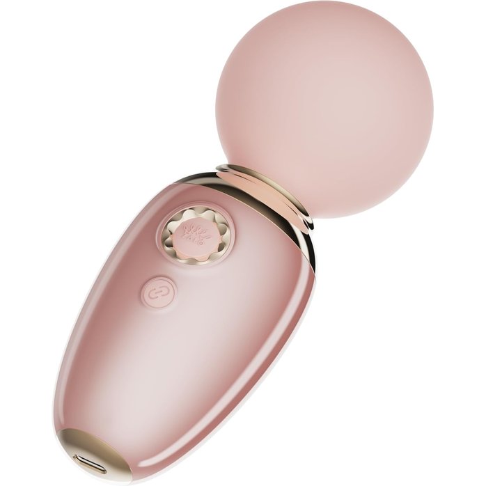 Нежно-розовый мини-вибратор с функцией нагрева Ava. Фотография 3.