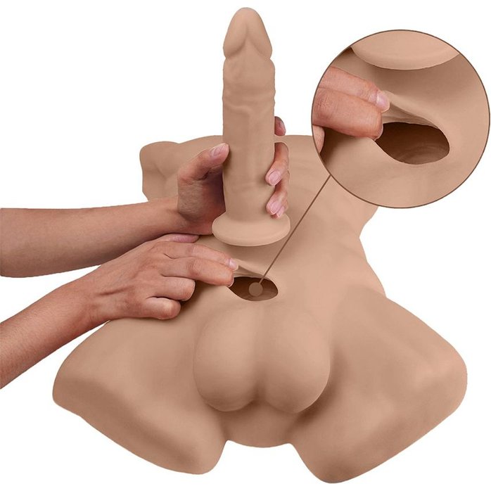Карамельный мужской торс с фаллоимитатором SILEXD Apollo L 7 - SILEXD. Фотография 3.