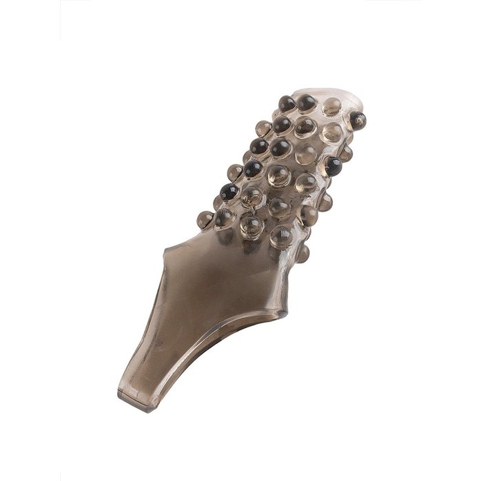 Дымчатая насадка на пенис с выпуклостями - 12 см - SEX EXPERT. Фотография 5.