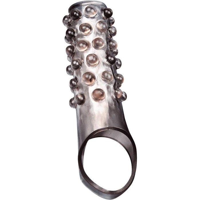 Дымчатая насадка на пенис с выпуклостями - 11 см - SEX EXPERT