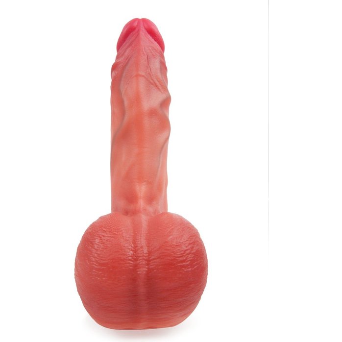 Телесный силиконовый фаллоимитатор на присоске - 23 см - EROWOMAN REALISTIC. Фотография 8.