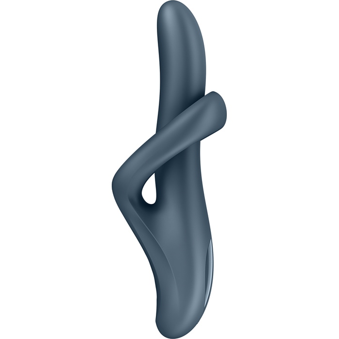 Серый вибратор-ротатор с функцией нагрева Heat Flex 4 - 23 см. Фотография 6.