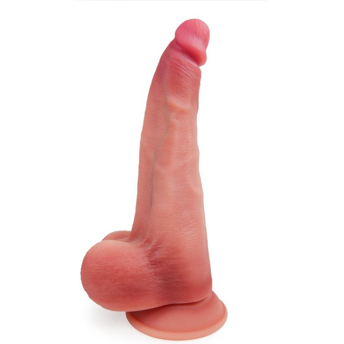 Телесный вибратор-реалистик на присоске - 30 см - EROWOMAN ВИБРО