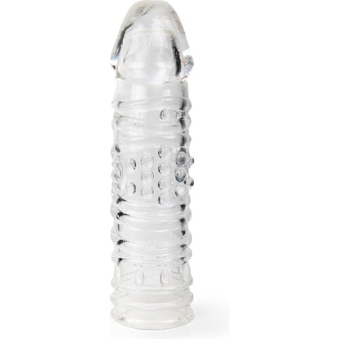 Прозрачная закрытая насадка на пенис - 17 см - SEX EXPERT