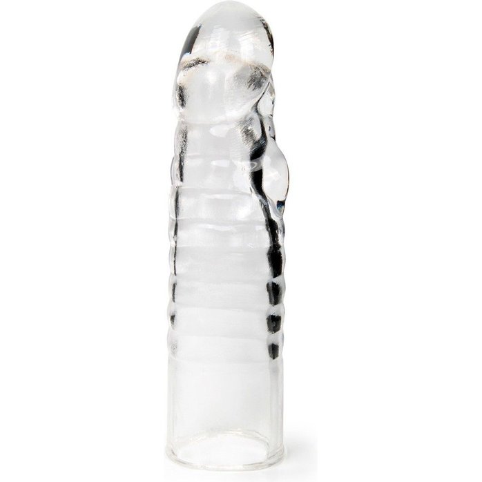 Прозрачная закрытая насадка на член - 15 см - SEX EXPERT