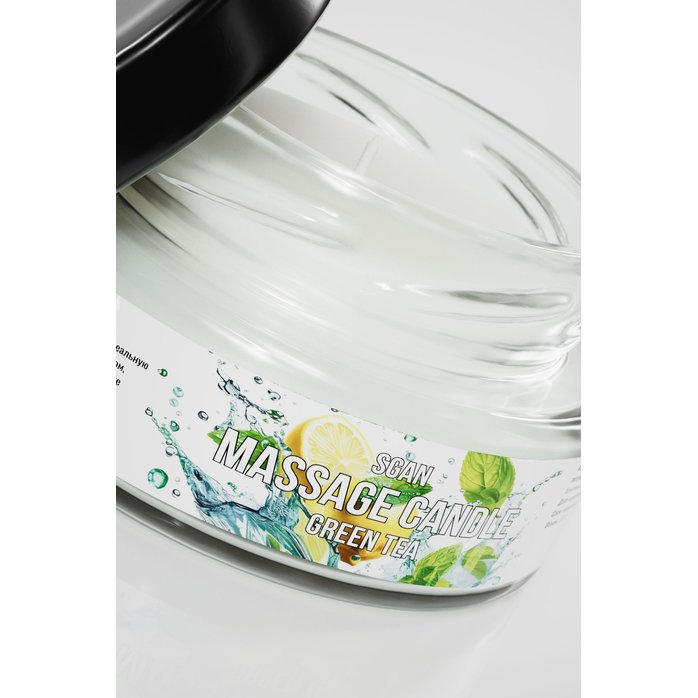 Массажная свеча «Зелёный чай» - 50 мл. Фотография 4.