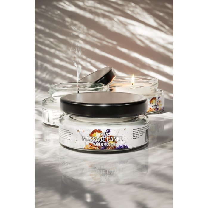Массажная свеча «Янтарный мусс» - 50 мл. Фотография 5.