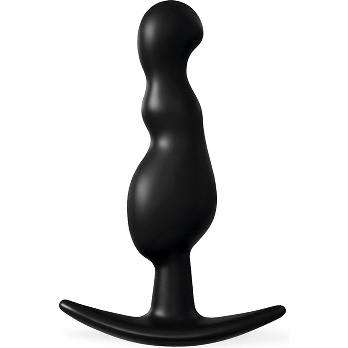 Черная фигурная анальная втулка - 8,5 см - SEX EXPERT. Фотография 2.