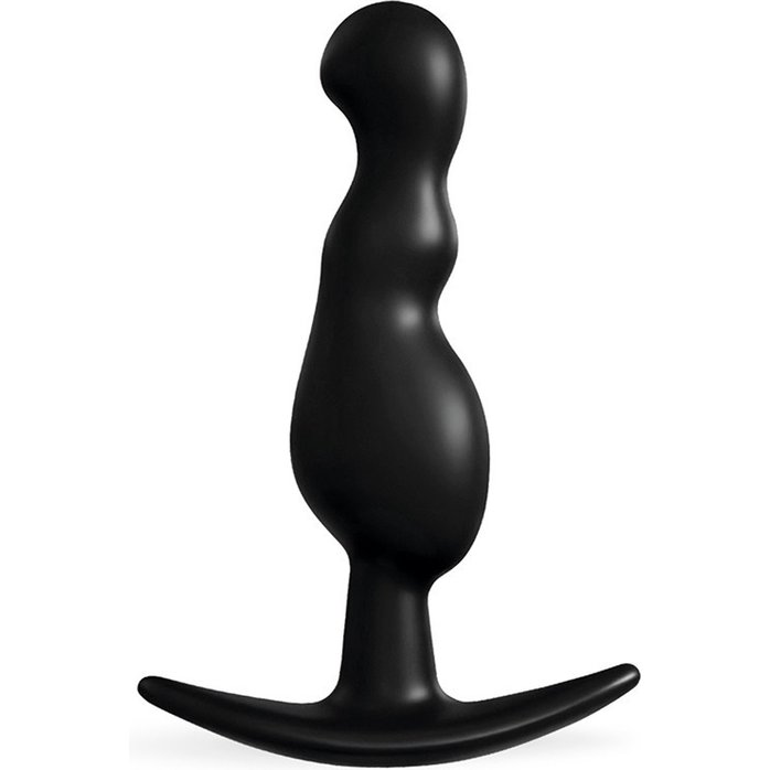 Черная фигурная анальная втулка - 8,5 см - SEX EXPERT. Фотография 4.