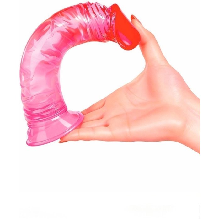 Яркий розово-красный фаллоимитатор с присоской - EROWOMAN NEW COLLECTION. Фотография 4.