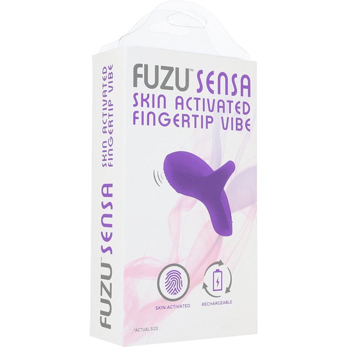 Сиреневый сенсорный вибромассажёр на палец Fuzu Sensa. Фотография 4.