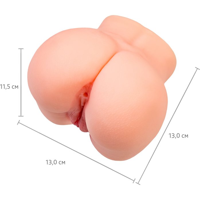 Реалистичный мастурбатор в форме попки с двумя любовными входами. Фотография 6.