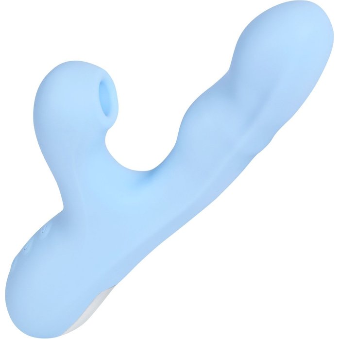 Голубой вибратор с ротацией и вакуумной стимуляцией BeYourLover Rosubi. Фотография 2.