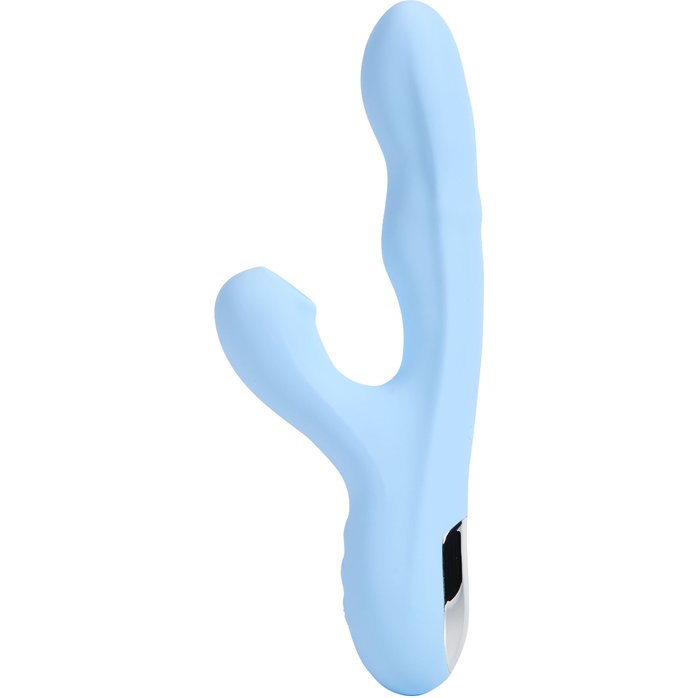 Голубой вибратор с ротацией и вакуумной стимуляцией BeYourLover Rosubi. Фотография 3.