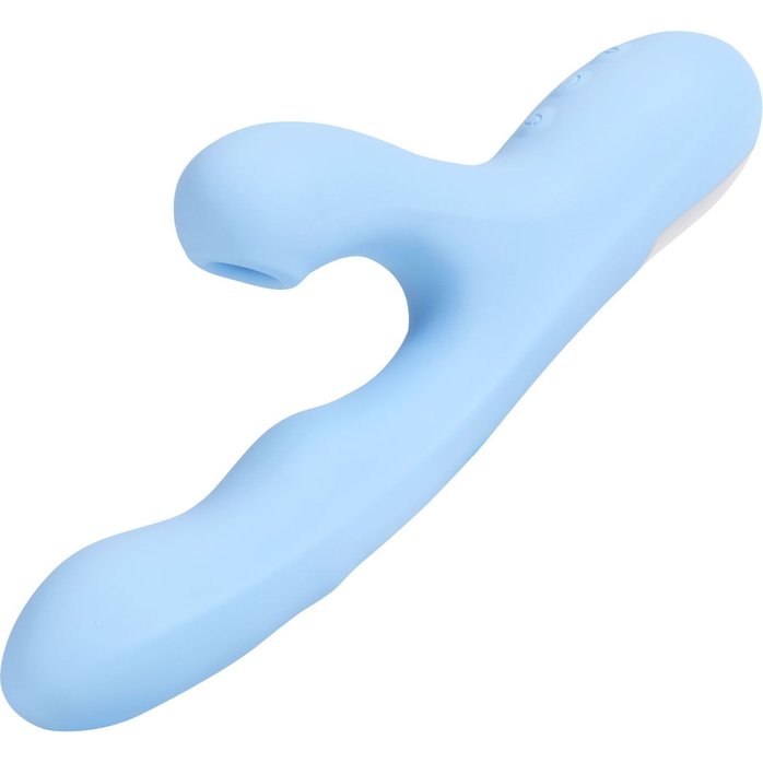 Голубой вибратор с ротацией и вакуумной стимуляцией BeYourLover Rosubi. Фотография 5.